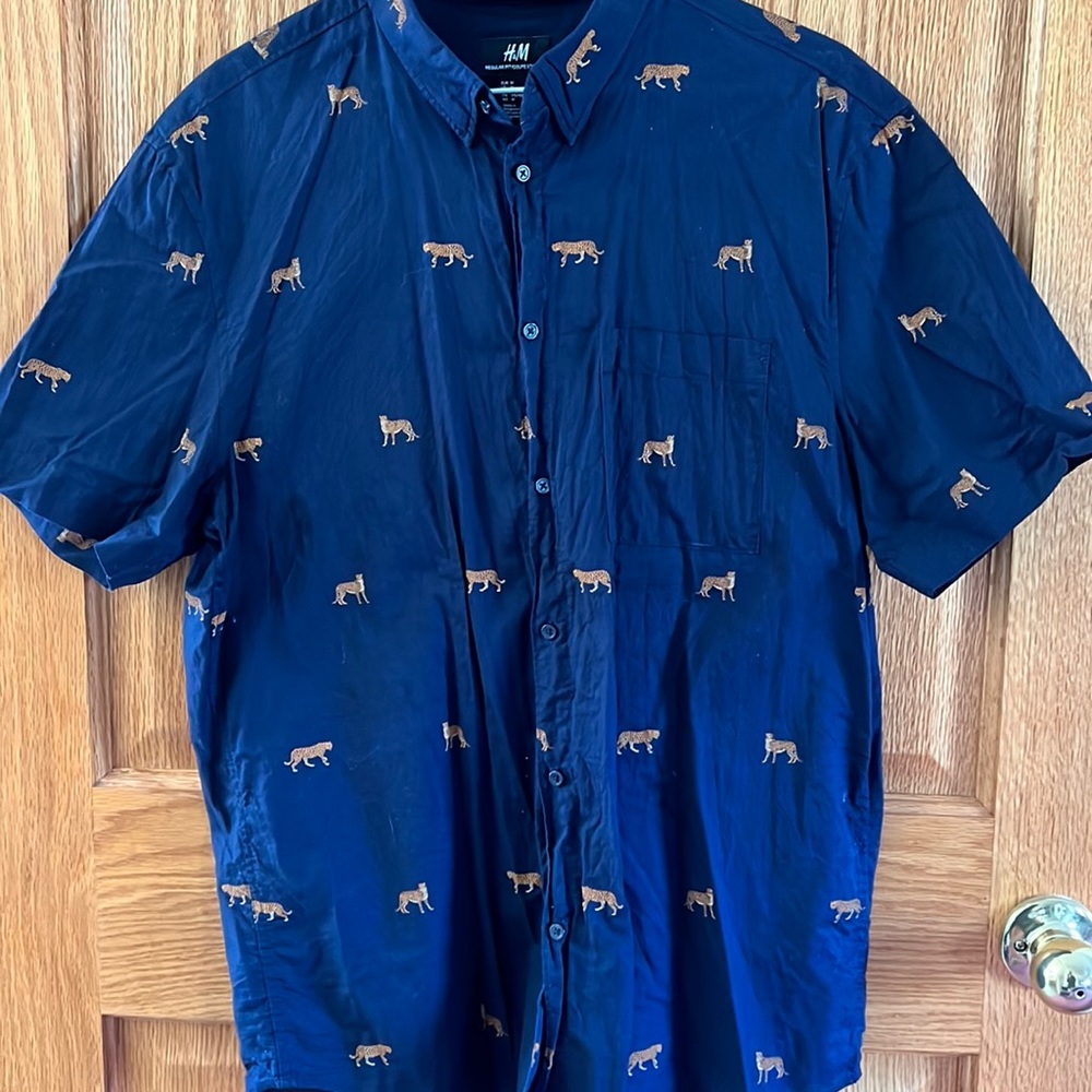 Cheetah Button Down